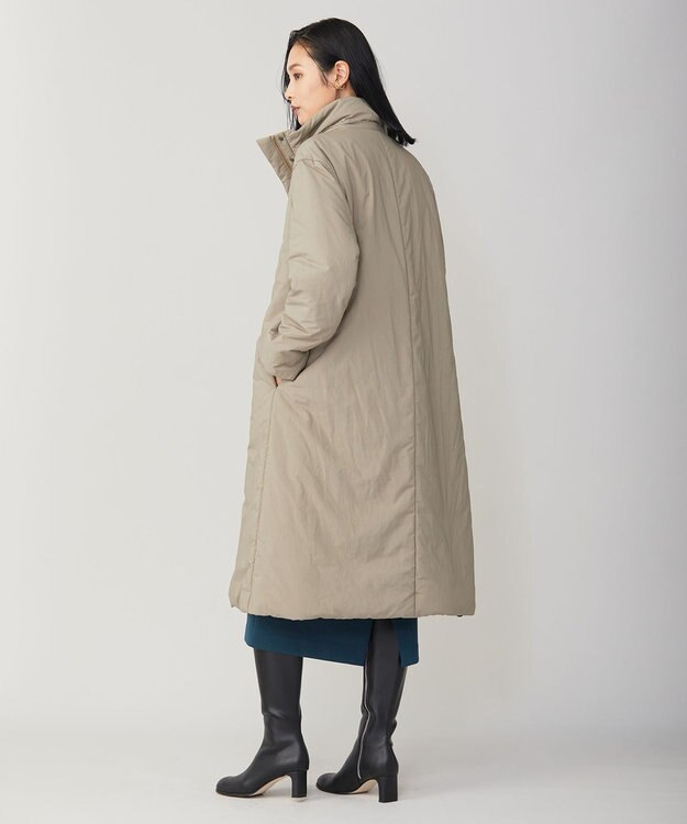 ICB L パディングロングコート アッシュカーキ系