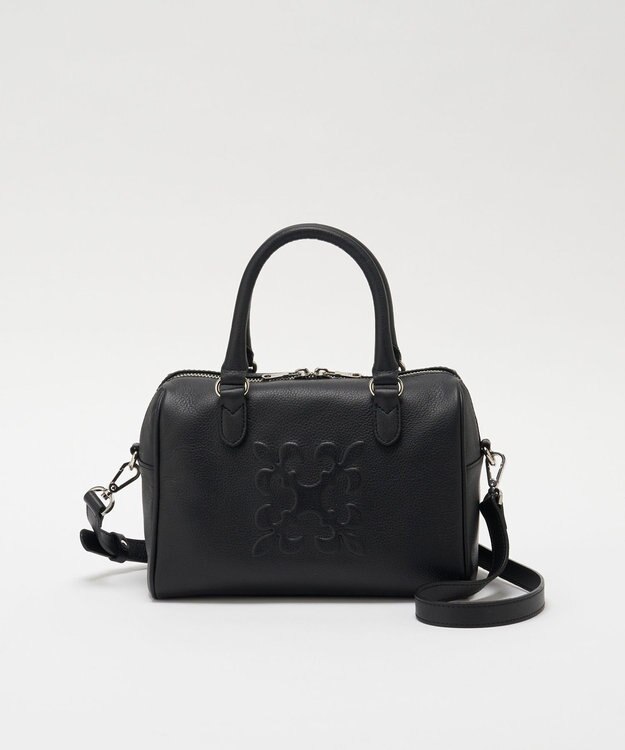 russet 《composition》レザー2WAYミニボストンバッグ(CE-1684) Black