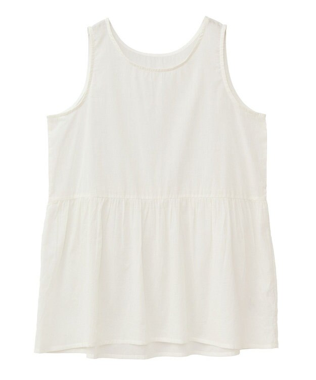 Green Parks Ｉ　ＳＥＴ２点　ギャザーシャツ＋布帛インナー Off White