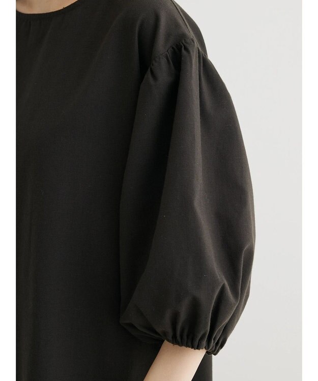 Green Parks 綿麻混マーメイドワンピース Dark Gray