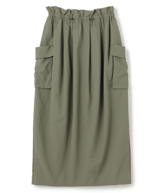 uncrave 【撥水・洗濯機洗い可】ライトプルーフナイロン スカート（uncrave WHITE） カーキ