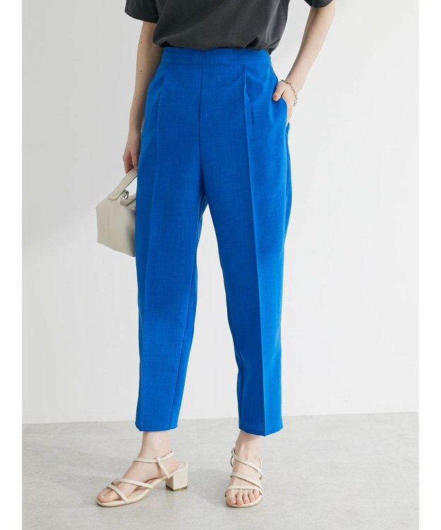 Green Parks 接触冷感　テーパードパンツ Blue