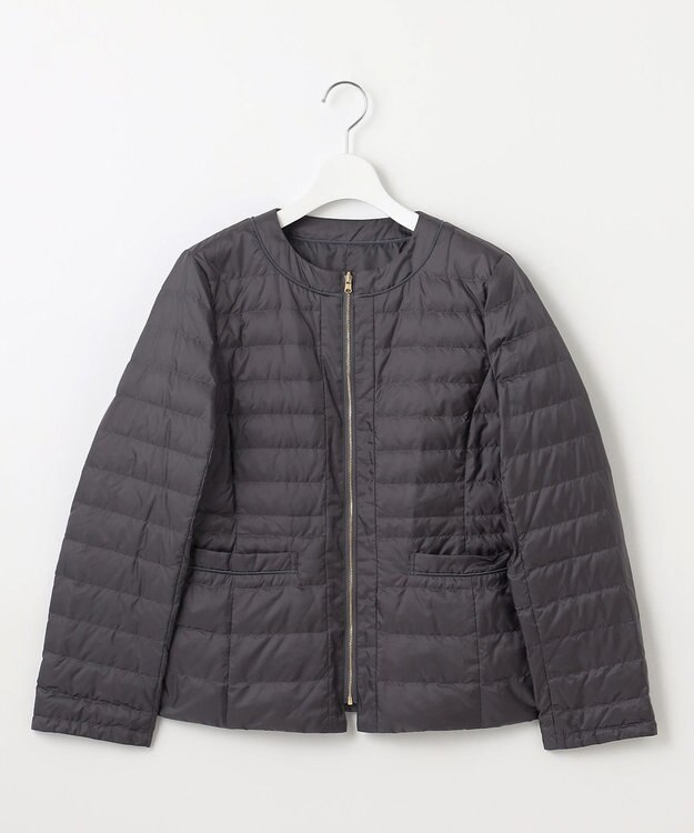 自由区 【洗える】リバーシブルライトダウン ジャケット スレート