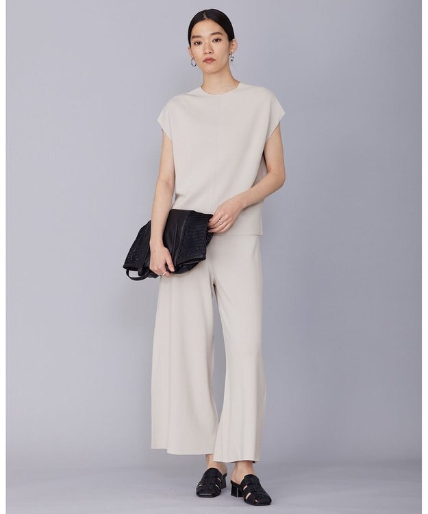 ICB 【洗える】ハイゲージスムース スリーブレスプルオーバー トープ系