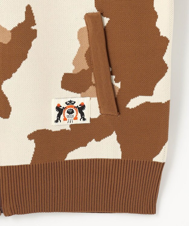 PW CIRCULUS 【WOMEN】ピント柄 ジップアップニットフーディ ベージュ系5