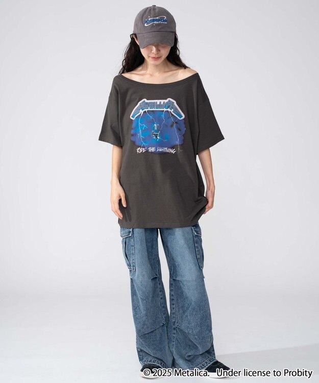 WEGO 別注MetallicaオフショルビッグT 柄1