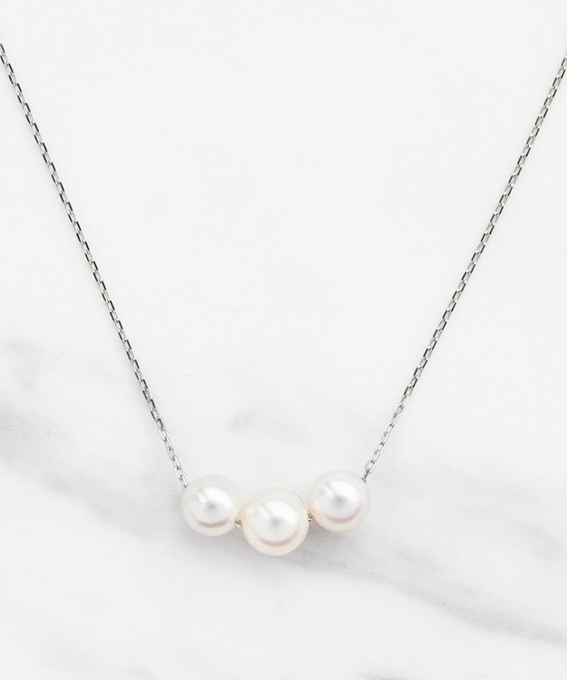 TOCCA 【WEB限定】PRECIOUS FRILL PEARL NECKLACE プラチナ アコヤパール ネックレス プラチナ系