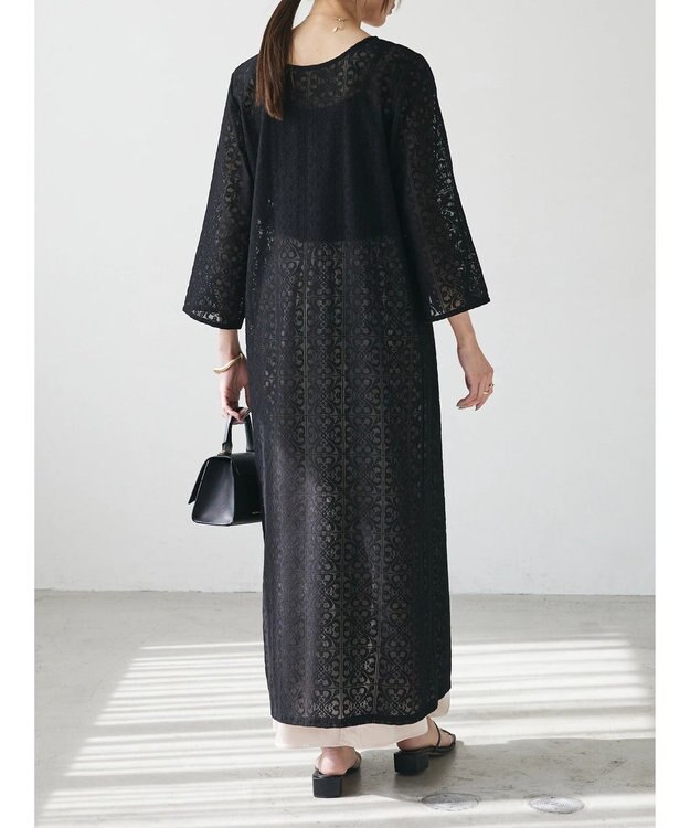 Green Parks AnriettMusee レースロングワンピース Black