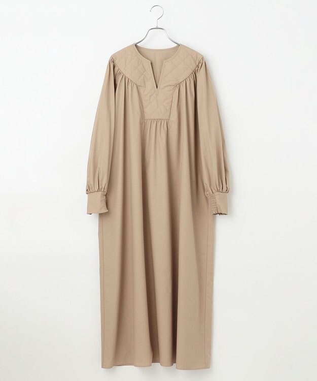 #Newans 【ANSWER for ほど甘トレンド】キルトカラーワンピース ベージュ系