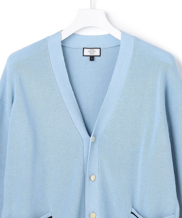 J.PRESS YORK STREET 【UNISEX】ベーシック Vネック カーディガン サックスブルー系