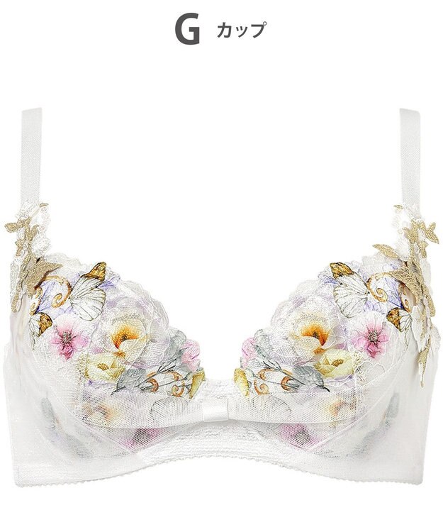 リボンブラ 脇すっきり】 ブラジャー 脇高設計 着やせシルエット