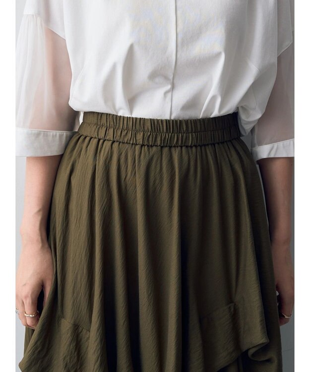 YECCA VECCA アシメデザインスカート Khaki