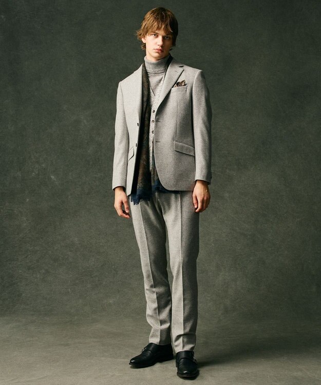 JOSEPH ABBOUD 【イタリアHolliday&Brown社製】ペイズリープリント ストール ダークブラウン系7