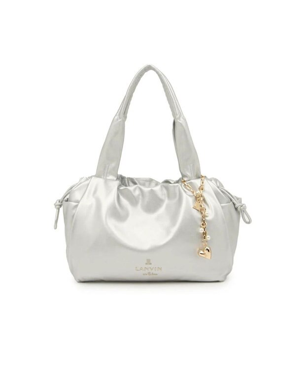 LANVIN en Bleu スフレ ハンドバッグ シルバー