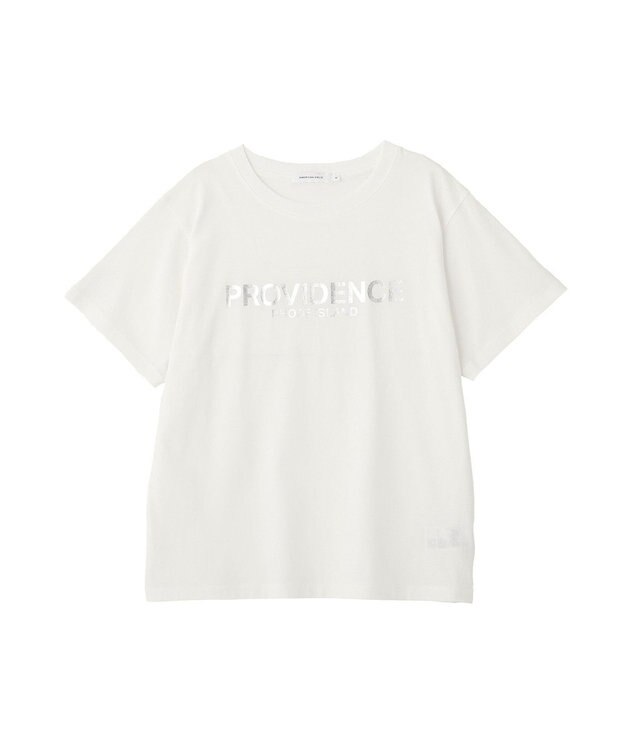 AMERICAN HOLIC SILVERプリント半袖Tシャツ Off White
