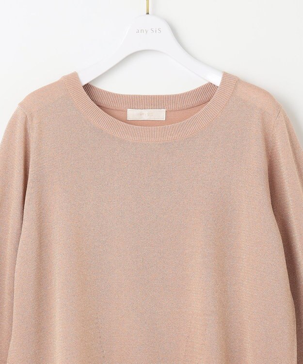ANY SIS 【洗える】ラメ プルオーバー オレンジ