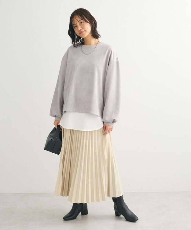 Green Parks ・ＳＵＧＡＲ　ＳＰＯＯＮ　スエードポンチプルオーバ Gray