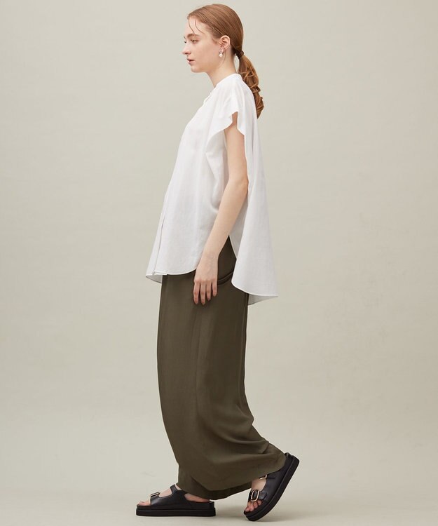 23区 【SACRA】シュリンクギャバジン ブラウス ホワイト系