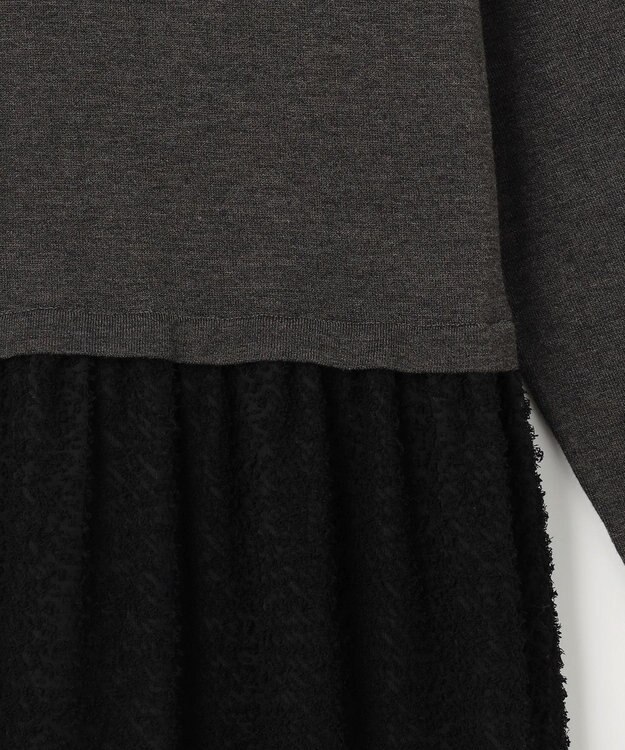 組曲 ヘアリーコンビ ワンピース グレー系