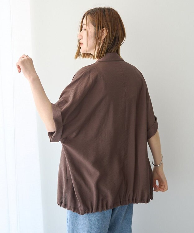 YECCA VECCA ハーフスリーブライトジャケット Brown