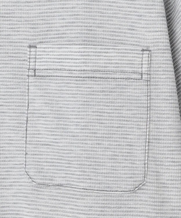 JOSEPH ABBOUD MOUNTAIN 【ゆったり】グリットワッフル　アウトドアポロ シャツ ライトグレー系