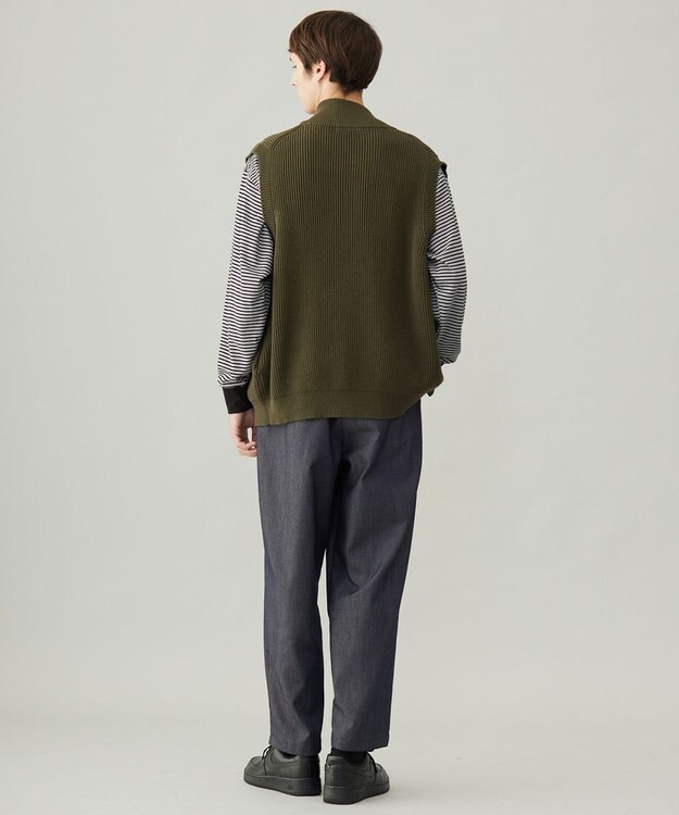 UNFILO MENS 【新色追加】FINE MOVE デニム イージーギャザーパンツ [24年商品] ネイビー