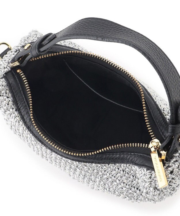 23区 VIOLAｄORO メタリック ミニ ショルダーバッグ シルバー系