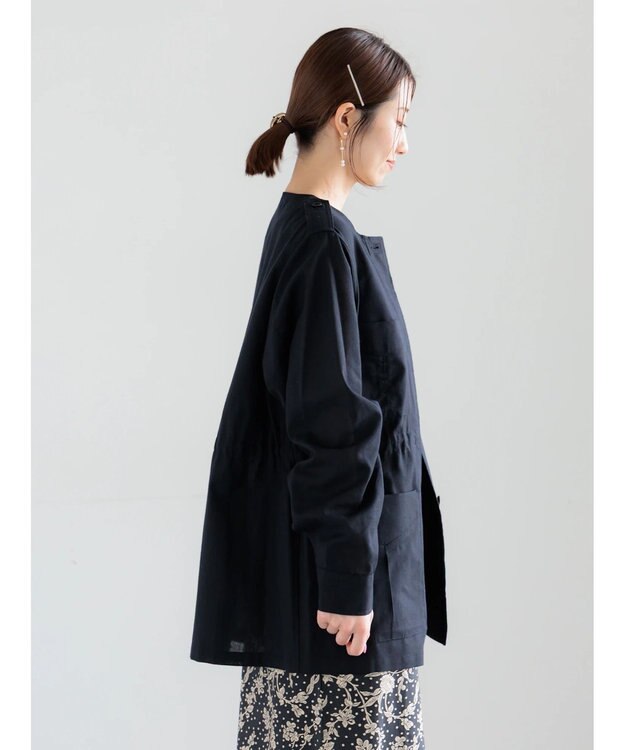Te chichi ノーカラーサファリジャケット《2026 spring catalog item》 ネイビー