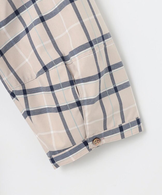 J.PRESS LADIES 【洗える】コンパクトチェック シャツカラー ワンピース ベージュチェック系