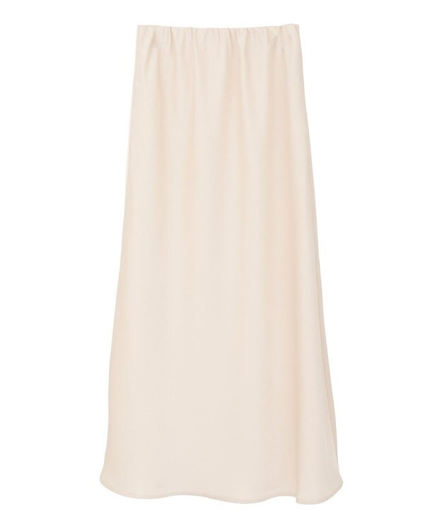 YECCA VECCA サテンフレアスカート Ivory