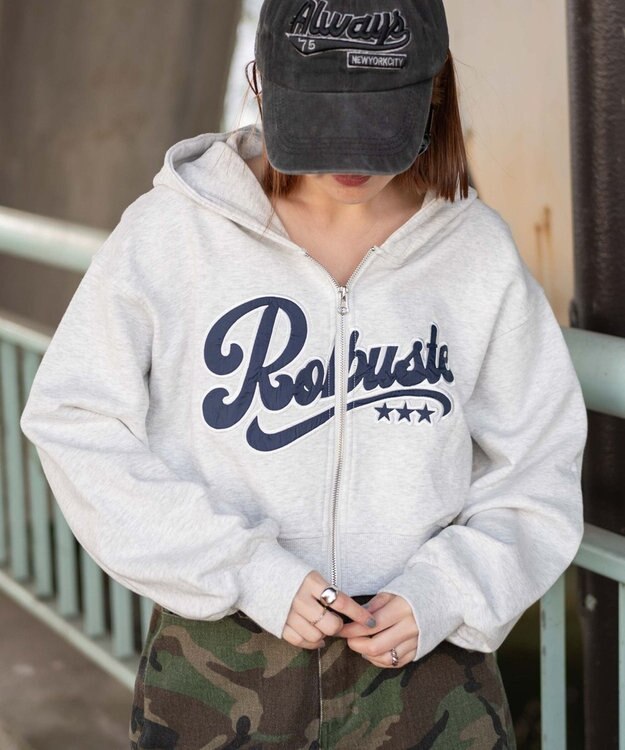 WEGO ロゴジップショートパーカー