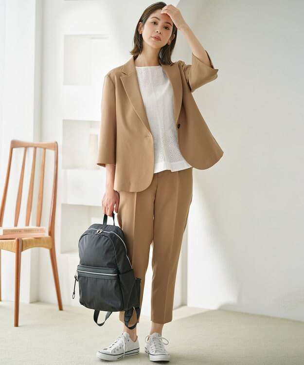 組曲 オシャクロス テーラードジャケット ベージュ系