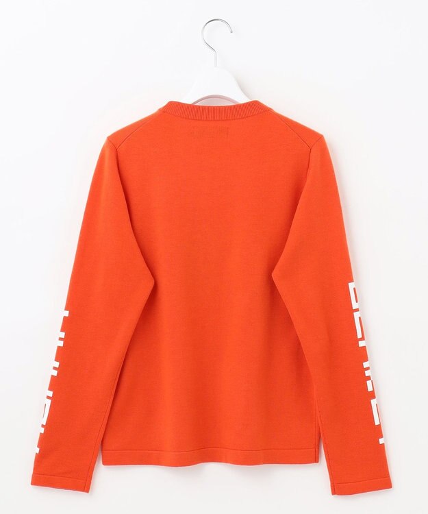 PW CIRCULUS 【WOMEN】【洗える】ベアフェイスモチーフ クルーネック ニット オレンジ系