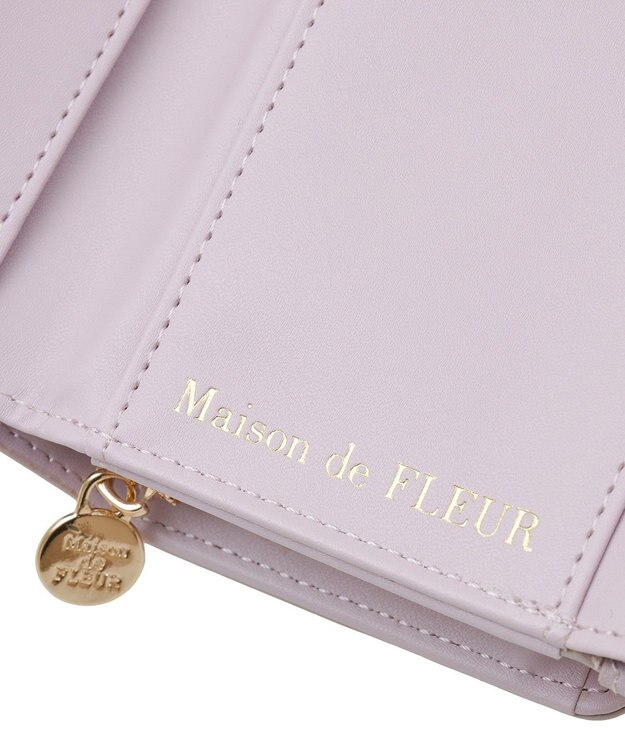 Maison de FLEUR ハンドル付きリボンウォレット Lavender