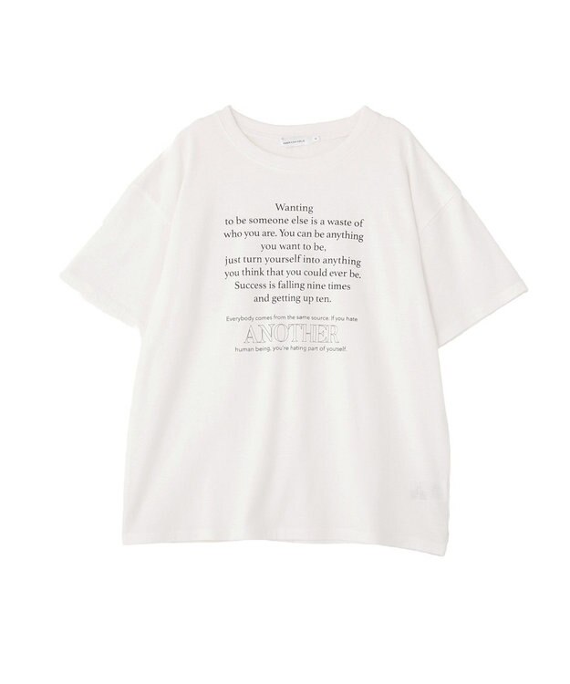 AMERICAN HOLIC メッセージロゴＴシャツ Off White