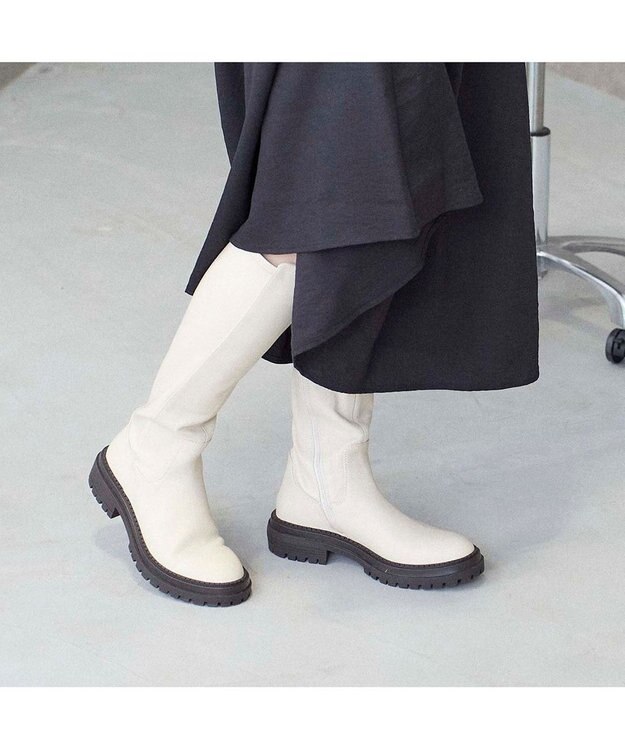 MODE ET JACOMO <MODE ET JACOMO>ストレッチロングブーツ ベージュ