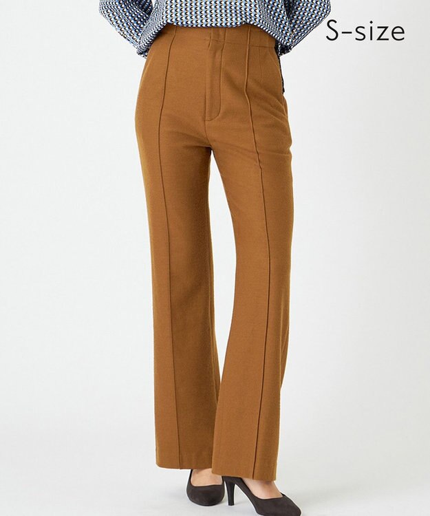 BEIGE， 【S-size】MAZARINE / スリムフレアパンツ L.Brown