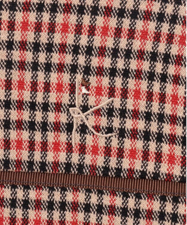 組曲 KIDS 【110-140㎝】チェックジャガード ワンピース ブラウン系3