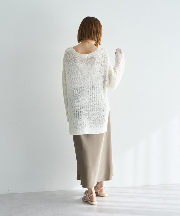 YECCA VECCA サテンフレアスカート Beige