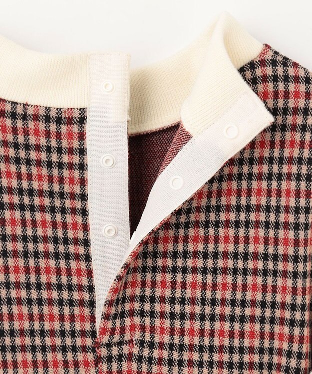 組曲 KIDS 【110-140㎝】チェックジャガード ワンピース ブラウン系3