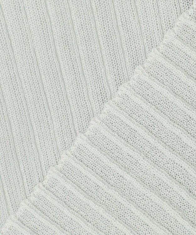 uncrave シアー リブ クルーネック ニット（uncrave STANDARD） ライトセージ