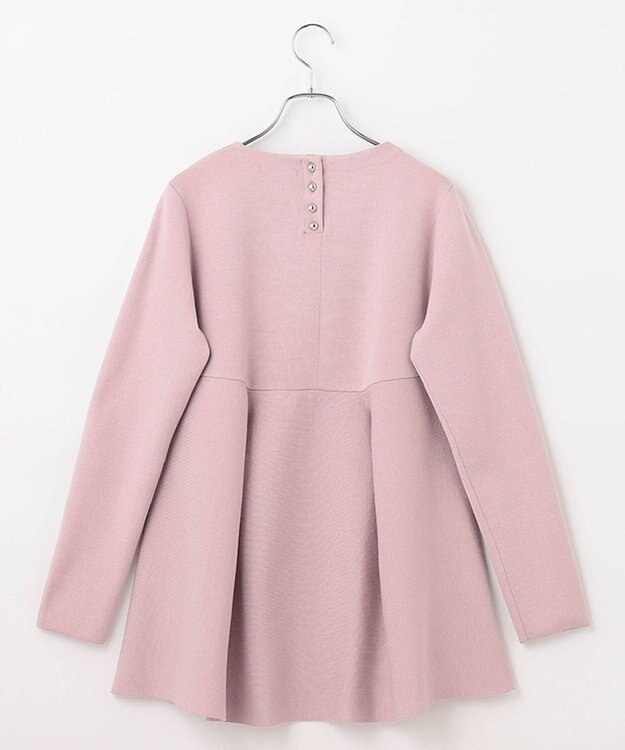 #Newans 【洗える】フォルムペプラムチュニックニット ピンク
