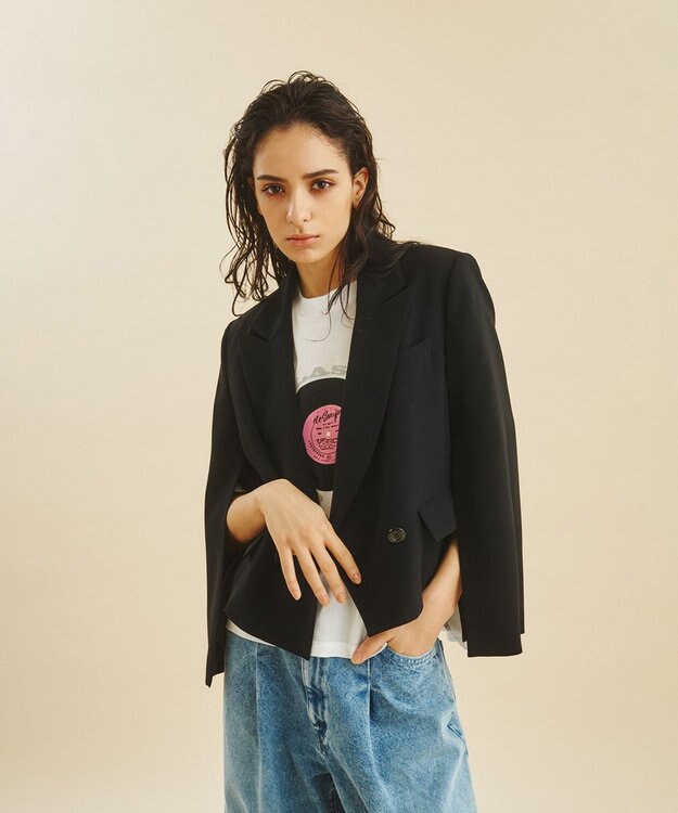 GRACE CONTINENTAL ミリタリーショートジャケット ブラック