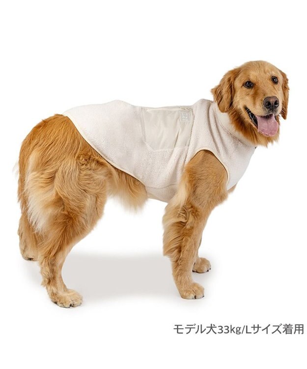 PET PARADISE Lee ジップボア ベスト ホワイト 中型犬 大型犬 オフホワイト