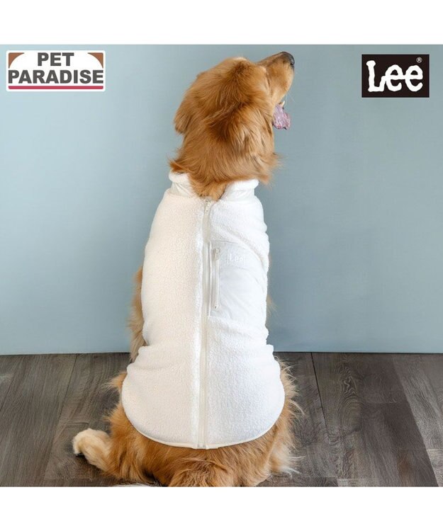 PET PARADISE Lee ジップボア ベスト ホワイト 中型犬 大型犬 オフホワイト