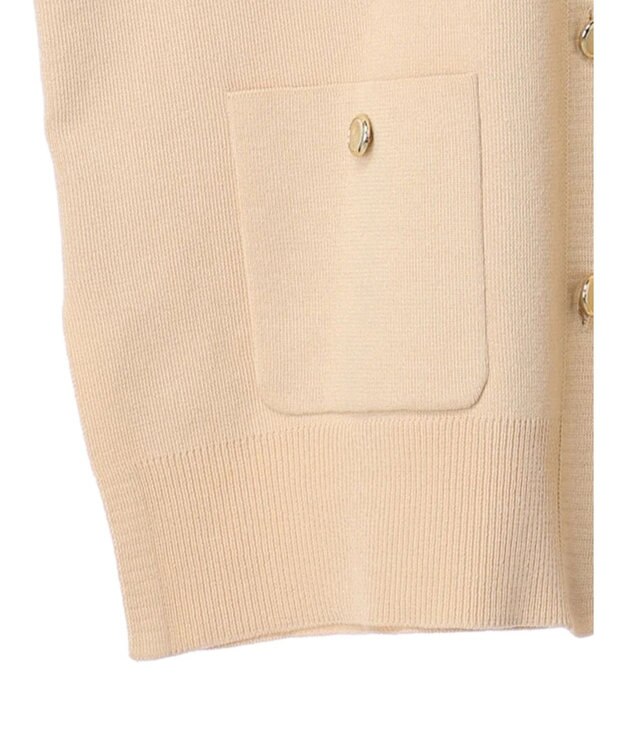 earth music&ecology 金ボタンニットベスト Beige