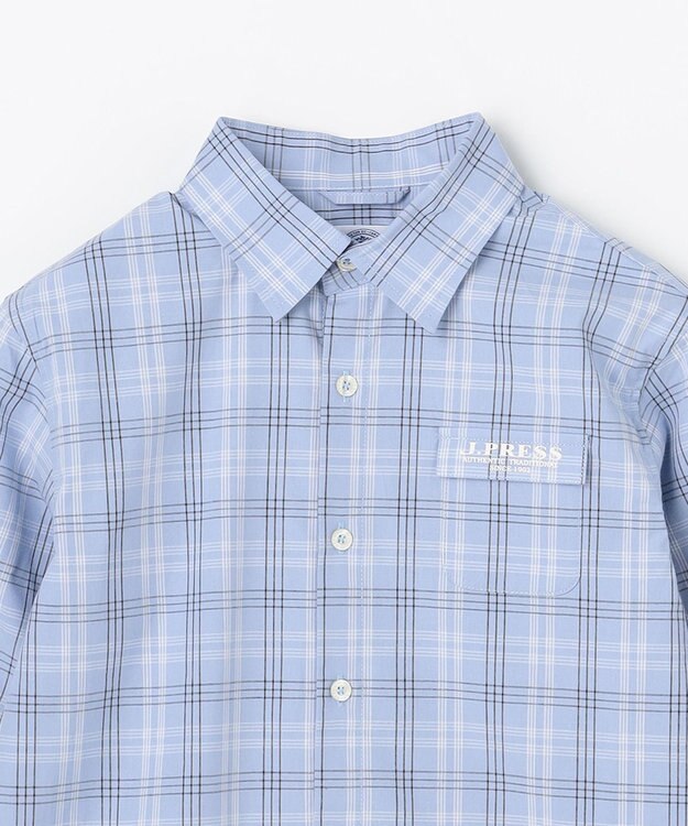 J.PRESS KIDS 【140-170cm】オックス チェックシャツ スカイブルー系3