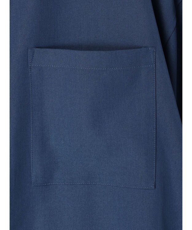 earth music&ecology リボンポイントシャツチュニック Blue