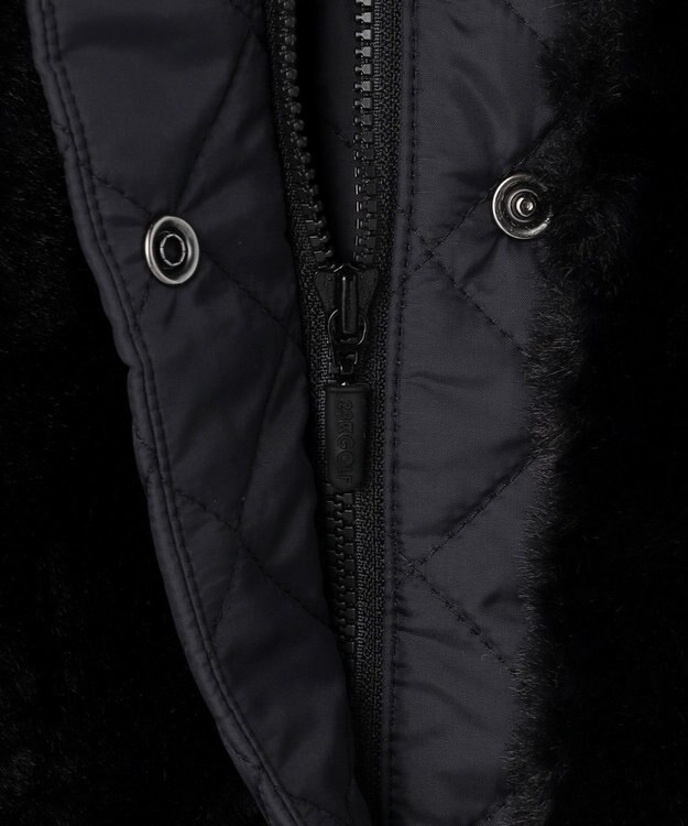 23区GOLF 【WOMEN】ファー＆キルトコンビワンピース ブラック系