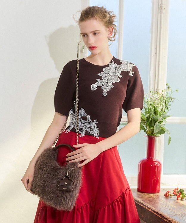 TOCCA WAFFLE FUR BAG 2WAYファーバッグ ベージュ系